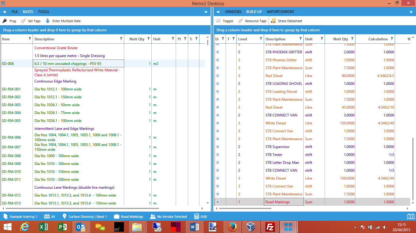 Step 3 Use BUILD UP tab to display other resources in current item
